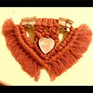 Macrame hair clip